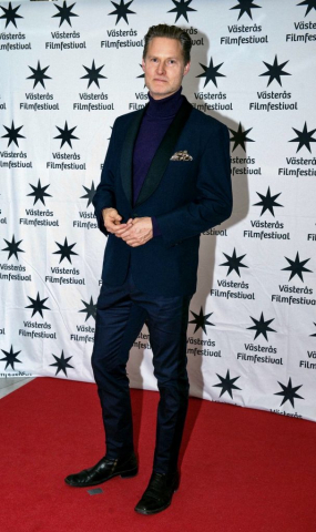 Actor Henrik Norman on red carpet Västerås International Film Festival 2019
