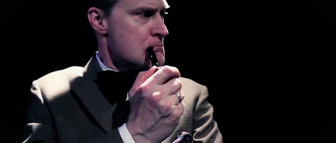 Actor Henrik Norman as Sherlock Holmes